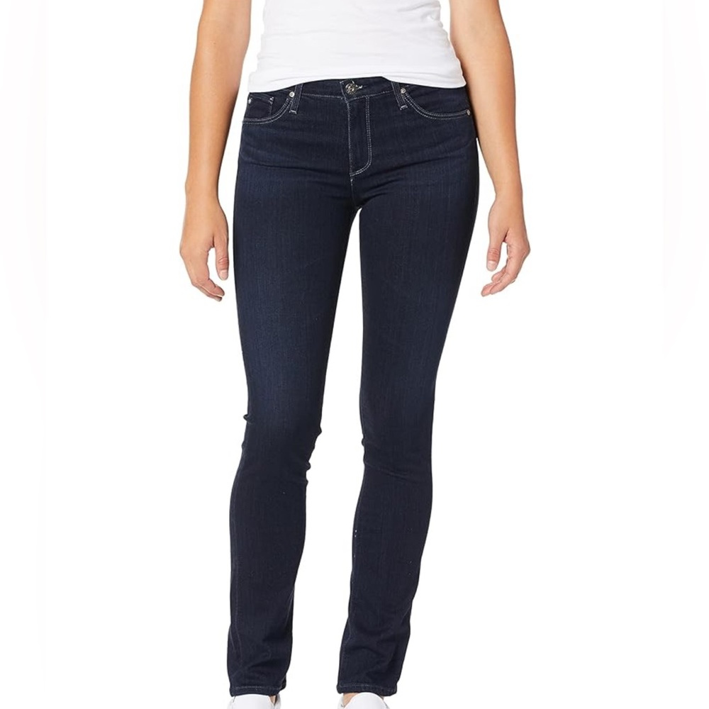 AG Adriano Goldschmied Women's Harper Essential Straight in Audacious Blue.